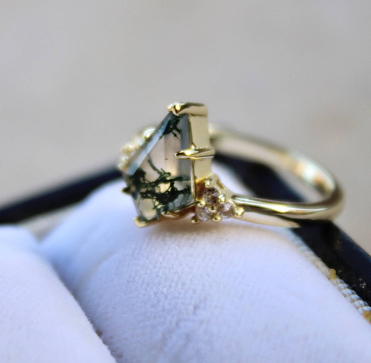 Vivian Grace Jewelry - Wholesale Cocktail/Statement Ring - Moss Agate & Topaz Ring3