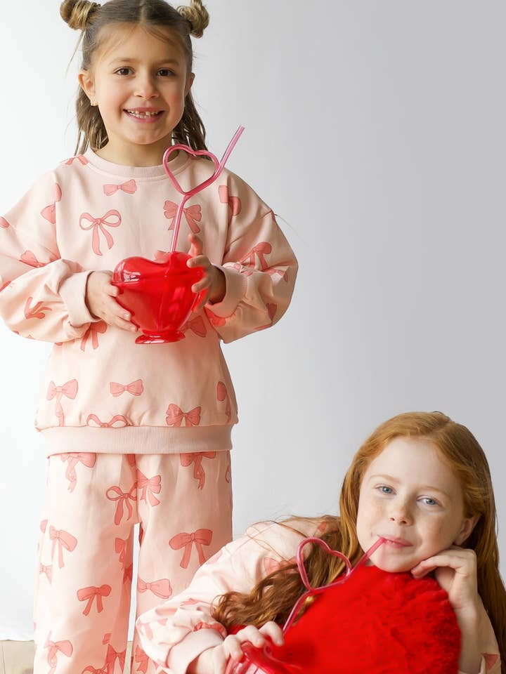 Fancy Shmancy Baby - Wholesale Lounge Set - Kids - Bow print lounge set