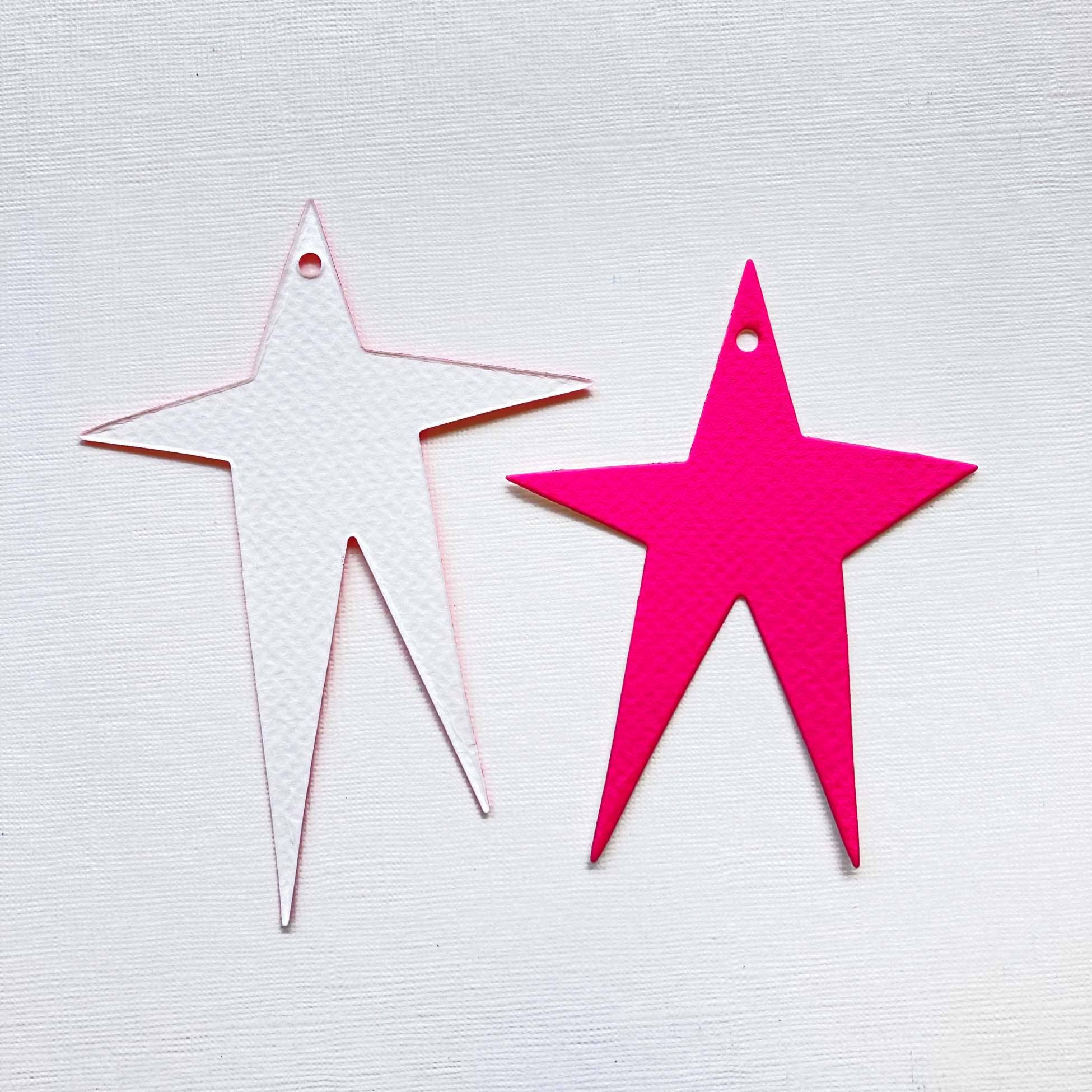 Mirthos Paper - Wholesale Gift Tag - Lucky Stars - Neon Pink Gift Tag, Ornament, Banner2