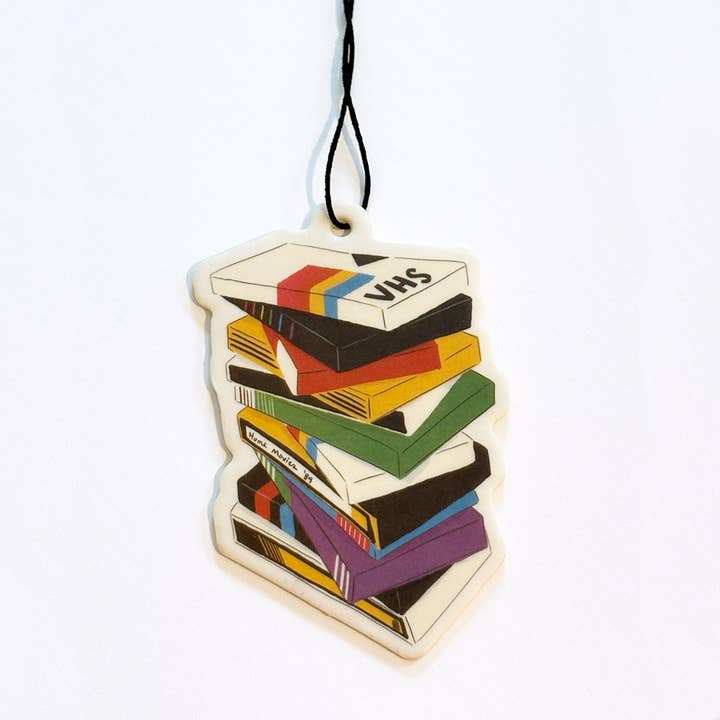 New Cars & Old Movies VHS - Car Air Freshener for wholesale by Kat French Design