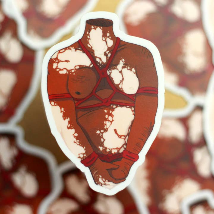 Harness / Shibari Vinyl Sticker / Bondage / BDSM / for wholesale by K.E. Antoloci