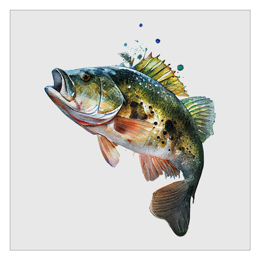 Flawless Transfers - Wholesale Sublimation Transfer - Bass Fish DTF Transfer0