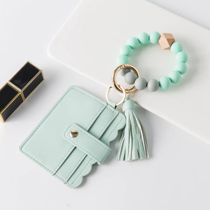 Sparkle Being - Wholesale Wristlet - Silicone Wristlet Wallet Keychain - Cute Card Holder (Jane)9