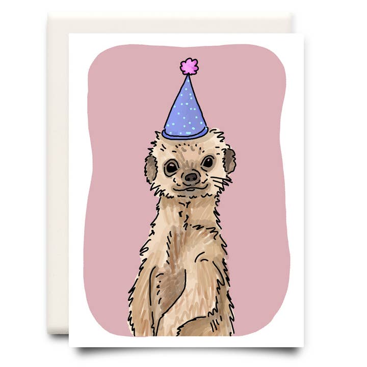 Meerkat in a Hat | Birthday Greeting Card for wholesale by Inkwell Cards