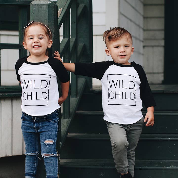 Wild Child Raglan (infant/toddler) for wholesale by NICKY + STELLA