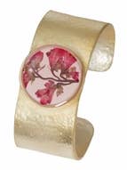 Gold Coral Bell Cuff for wholesale by Shari Dixon