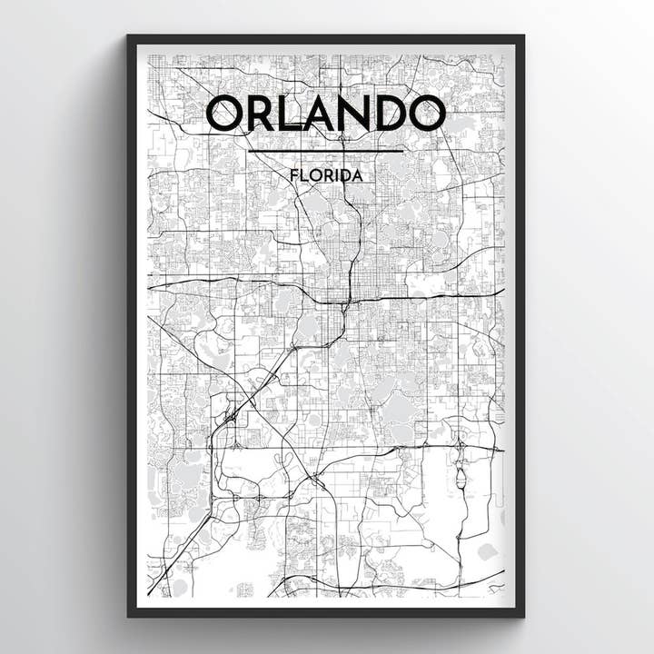 Point Two Design Group – wholesale Art print – Orlando City Map