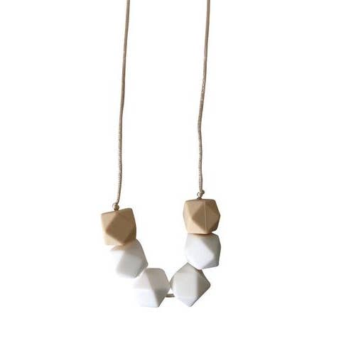 Chewable Charm - Wholesale Teething Necklace - Baby - The Jameson - White Teething Necklace