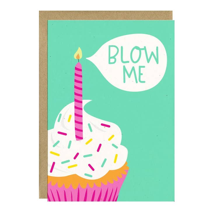 Cartão de aniversário Blow Me por atacado de Little Lovelies Studio