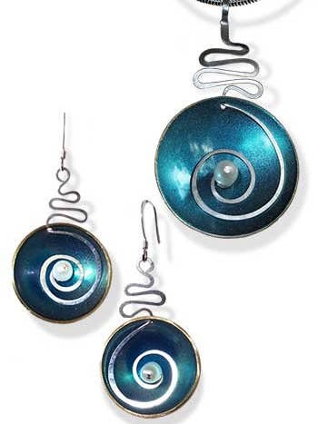 Hypnotic Set - Teal with Pearl for wholesale by LeDanse Limited Edition Jewelry