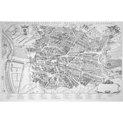 Madrid, Spain in 1695 for wholesale by Historic Urban Plans, Inc.
