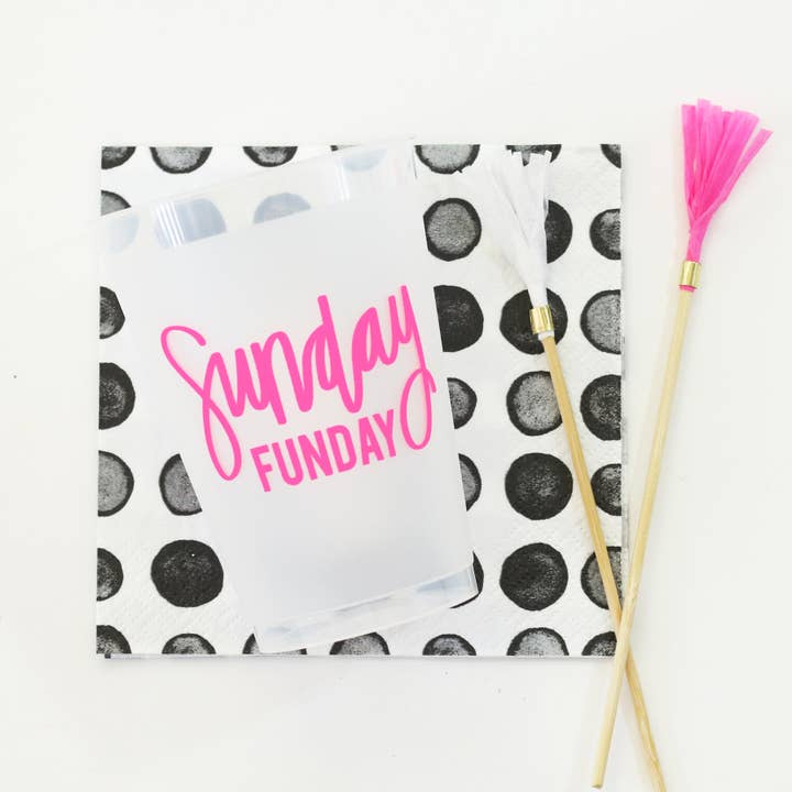 When it Rains Paper Co. - Wholesale Disposable cup - Sunday Funday Frosted Shatterproof Cups