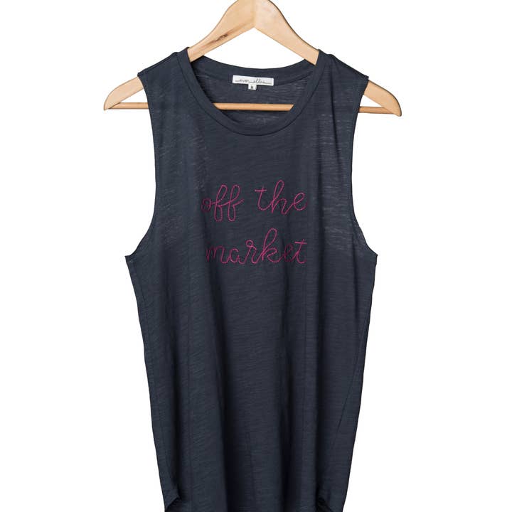 SALE Small Cotton Navy Off the Market Tank Top for wholesale by Totalee Gift