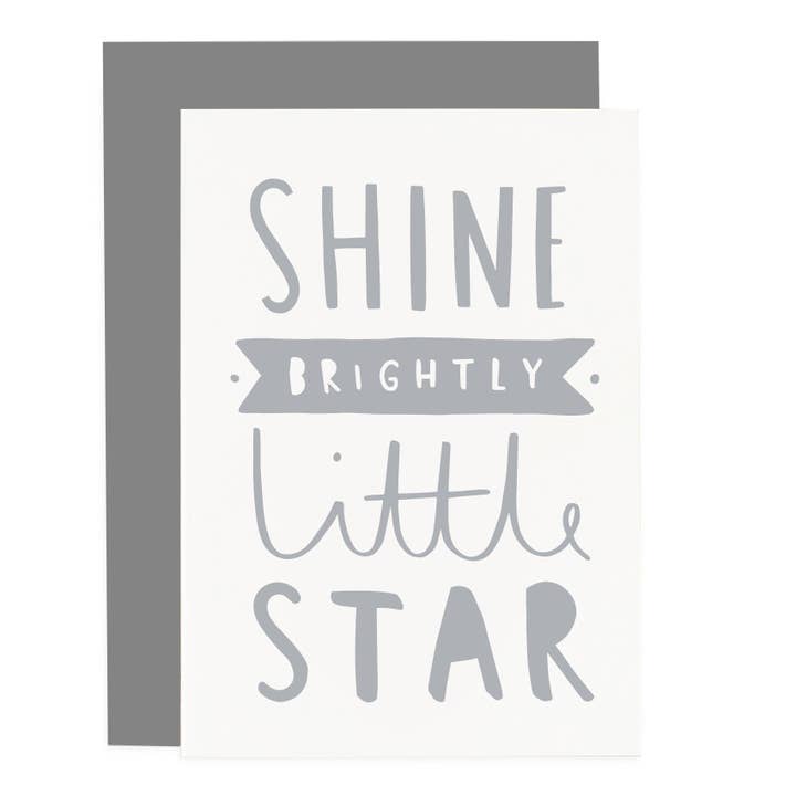 Shine Brightly Little Star Card for wholesale by Old English Company