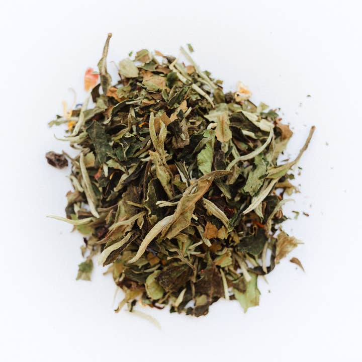 Thé en vrac Berry White, 16 oz ou 8 oz. pour la vente par Loose Leaf Tea Company