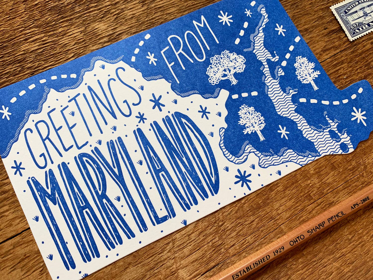Noteworthy Paper & Press - Wholesale Postcard - Maryland State Postcard7