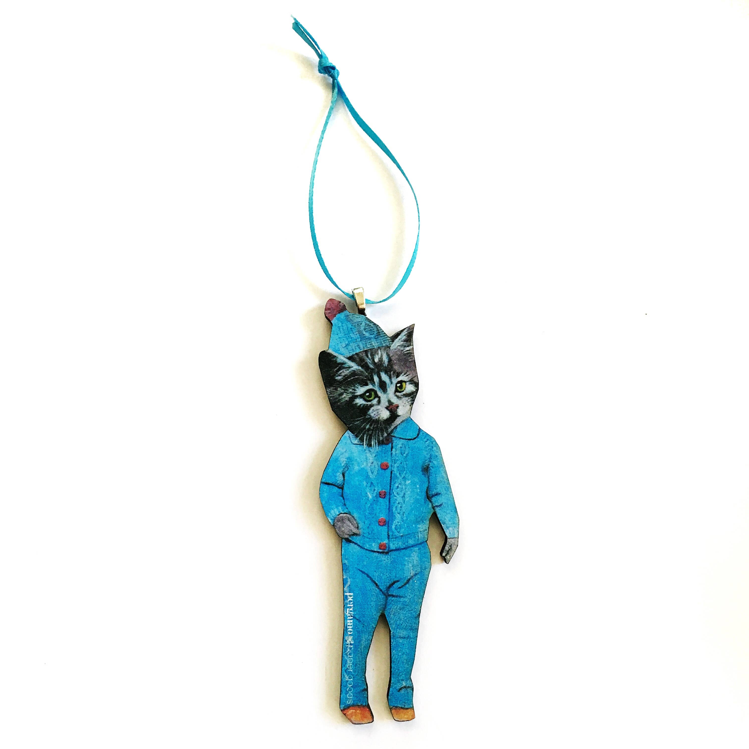 Pergamo Paper Goods - Wholesale Ornament - Retro Kitten Ornament2