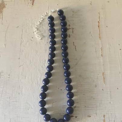 Colar com miçangas mini marco azul marinho por atacado de Leetie Lovendale