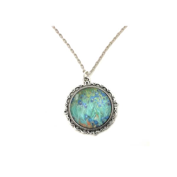 Classic Art Series - Van Gogh Irises Necklace for wholesale by Fern & Filigree