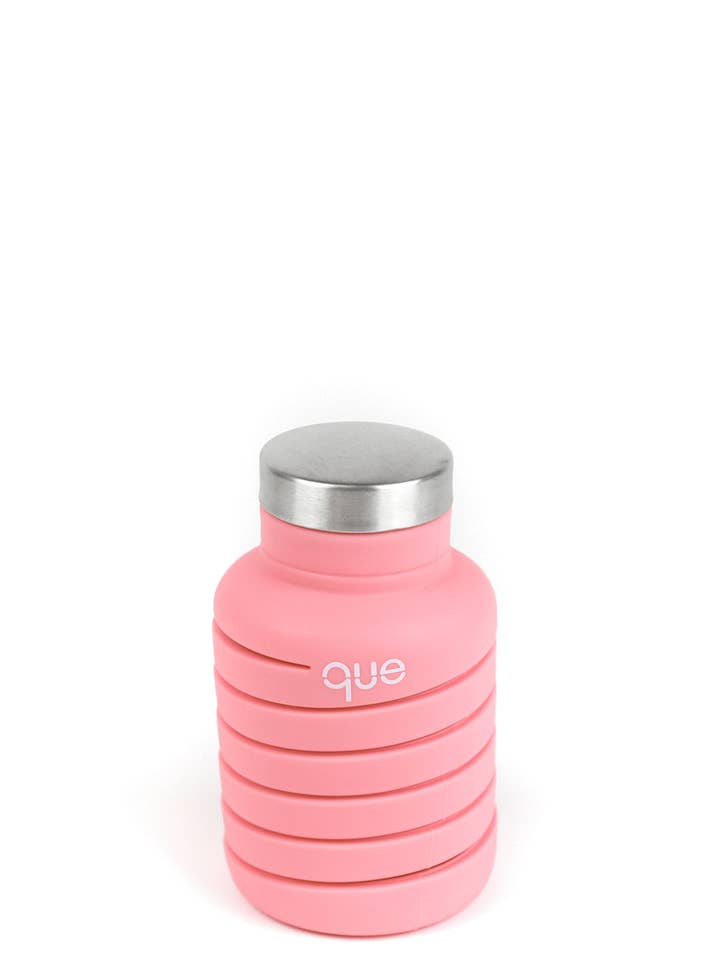 20oz Collapsible Water Bottle - Coral Pink for wholesale by Que Factory