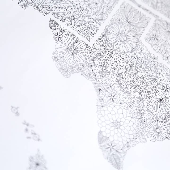 Anna Grunduls Design - Wholesale Coloring & Activity Book - Adult - Flowers United States Coloring Map8