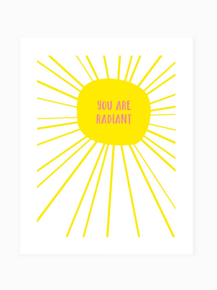 Radiant 11x14 art print for wholesale by Graphic Anthology Greeting Cards