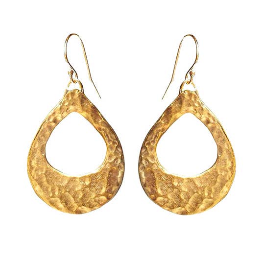 Sterling zilver - gehamerde schijf oorbellen voor wholesale door Alicia Marilyn Designs