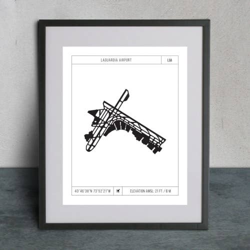 Runway Prints - Wholesale Art Print - Laguardia Airport New York - LGA 11X140