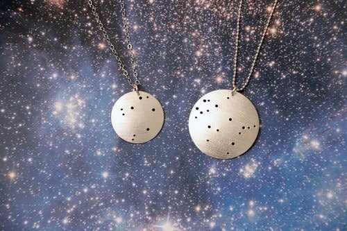 Tactile Melodies - Wholesale Pendant/Charm Necklace - Capricorn Zodiac Constellation Sterling Silver Necklace1
