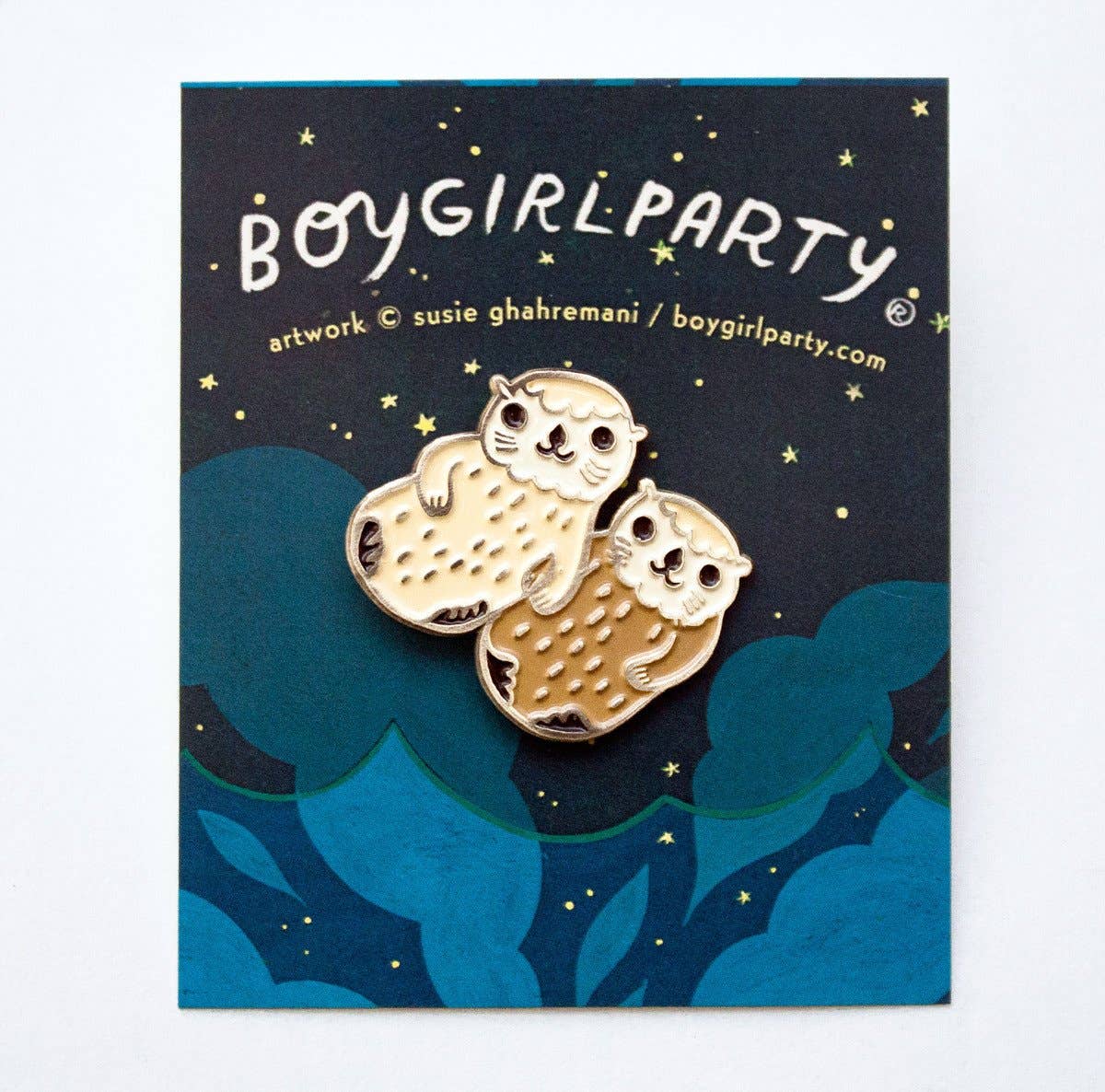 Boygirlparty – Alfinete/botão de lapela por atacado – Pin de esmalte de lontras de latão3