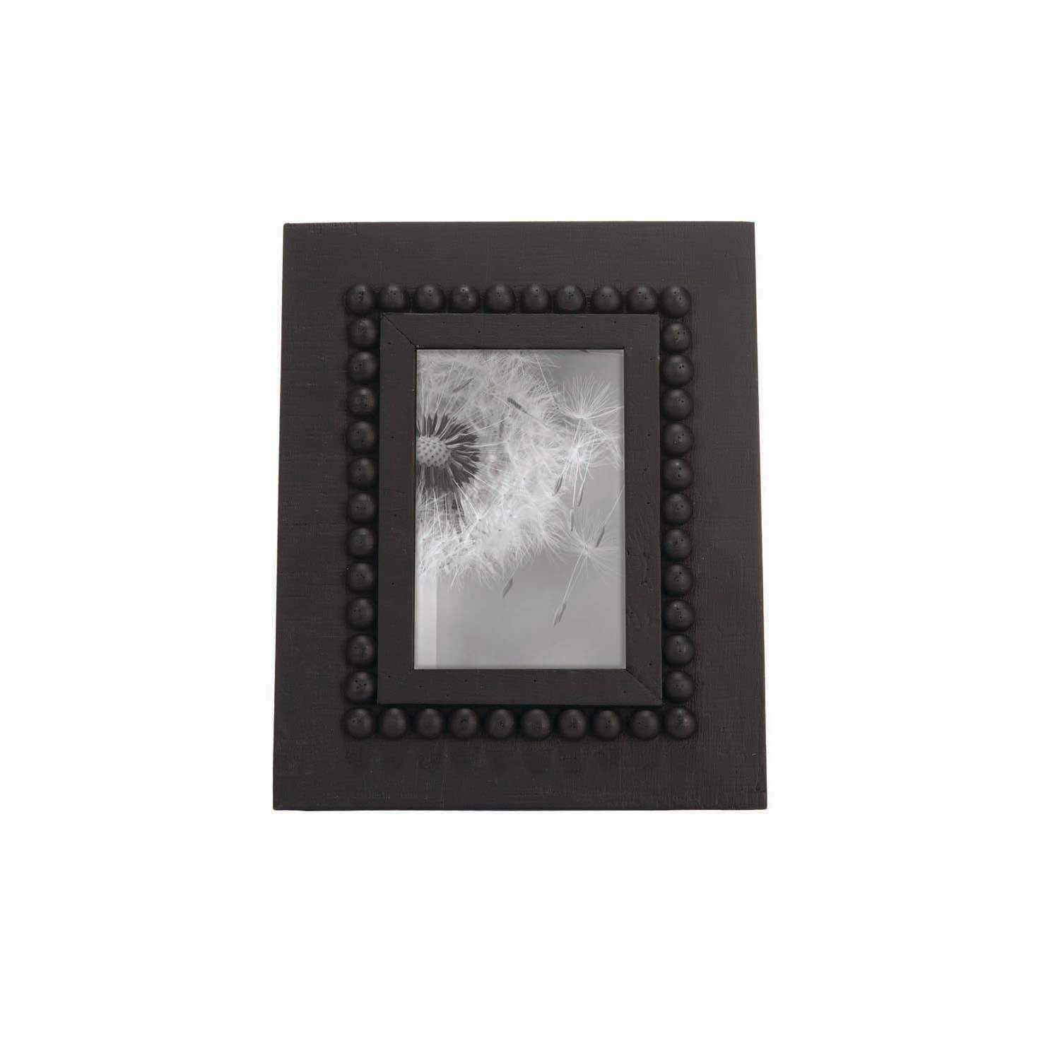Foreside Home & Garden - Wholesale Picture Frame - GiGi Black 4x6 Photo Beaded Farmhouse Wood Picture Frame