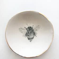 Michelle Barrett Ceramics - Wholesale Jewelry Dish - Bee Dish1