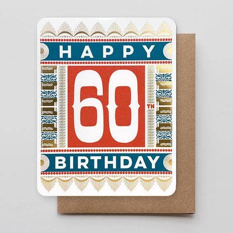 Happy 60th Birthday *FOIL* for wholesale by Hammerpress