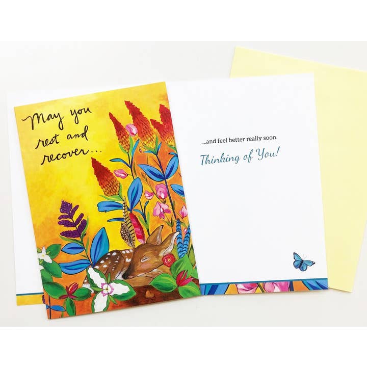 May You Rest and Recover Card - Salutato per la vendita all'ingrosso da parte di Lori Portka - Happiness Through Art