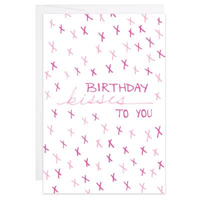 Birthday Kisses - Enclosure Card - Birthday Card for wholesale by 9th Letter Press