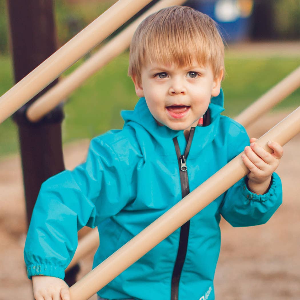 Oaki – Impermeável – Criança por atacado – Casaco de chuva Shell, azul glaciar3