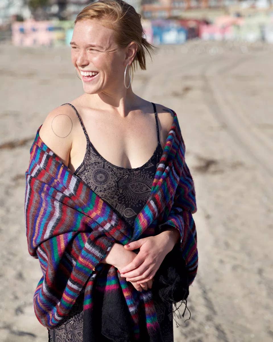 Zig Zag Asian Collection - Wholesale Scarf – Women's - Multi Striped Brushed Woven Scarf