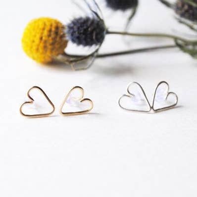 Heart Stud Earrings for wholesale by Seaflowerjewelry