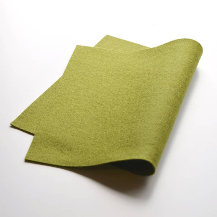 100% Dark Olive Wool felt for wholesale by Eva Blake’s Makery