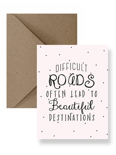 Difficult Roads Greeting Card for wholesale by IMPAPER