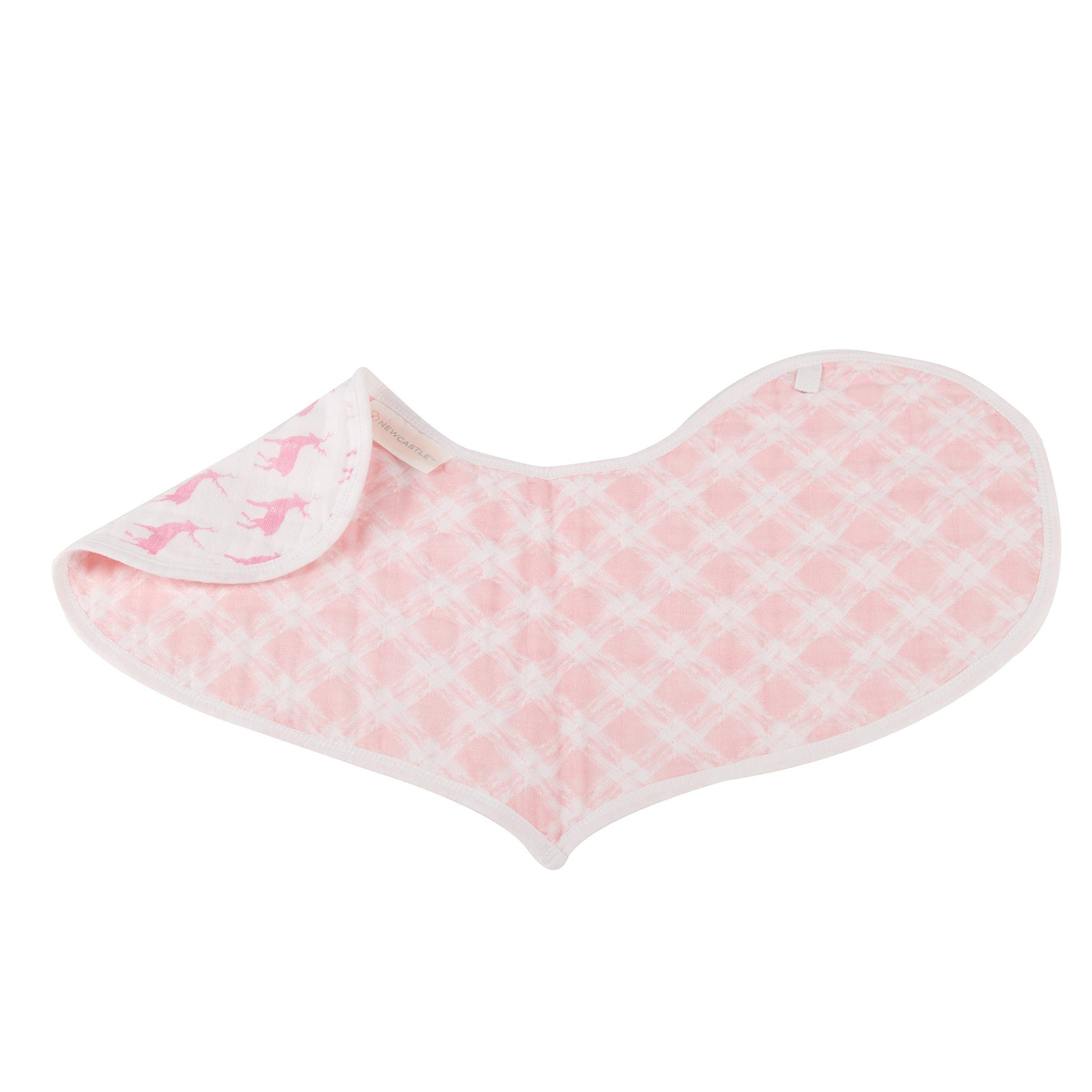 Newcastle Classics - Wholesale Bib - Baby - Pop of Pink Heart Bibs - Set of 25