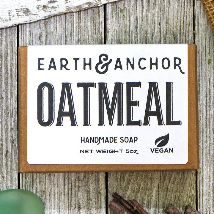 Oatmeal Gluten Free Handcrafted Vegan Soap for wholesale by Earth & Anchor Soap Co.