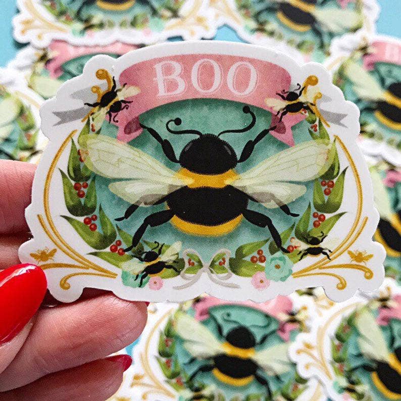 Kitschy Delish – wholesale Sticker – Boo Bee Vinyl Sticker1