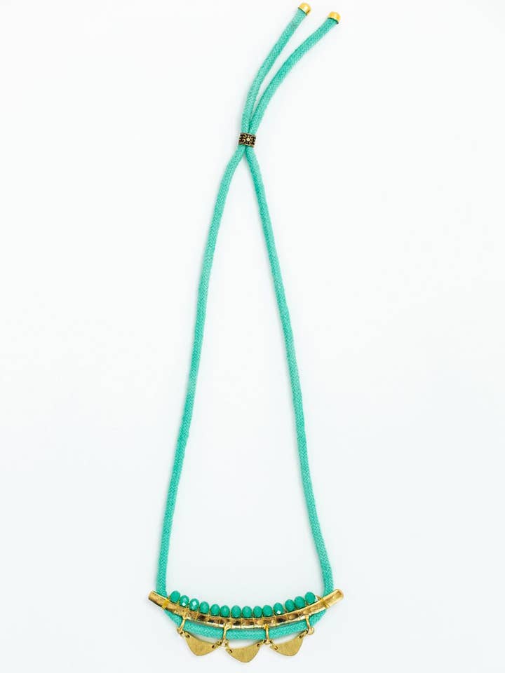 Collier Malika Sarcelle pour la vente par Mata Traders