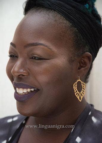 Lingua Nigra – Brincos de argola por atacado – Brincos de juba de ouro1