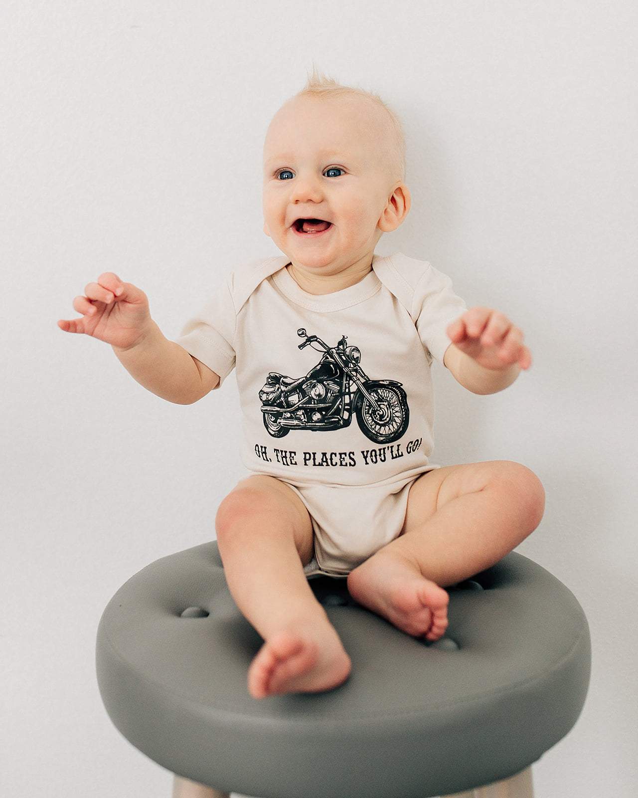 Urban Baby Co. - Wholesale Bodysuit (Non-Footed) - Baby - Oh The Places You'll Go Motorcycle Organic Baby Onesie & Tee5
