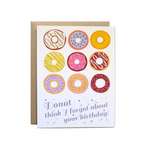 Forage Paper Co. – wholesale Birthday card – Donut Birthday Card, Happy Birthday Card, Funny Birthday1