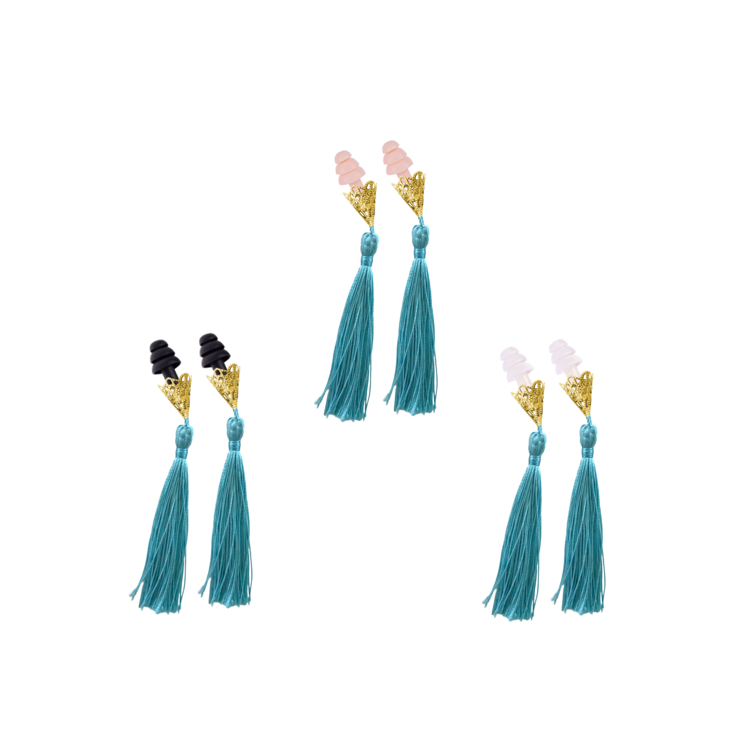 The Sleepy Cottage - Wholesale Tassel Earrings - Aqua Holly Golightly Tassel Earplugs6
