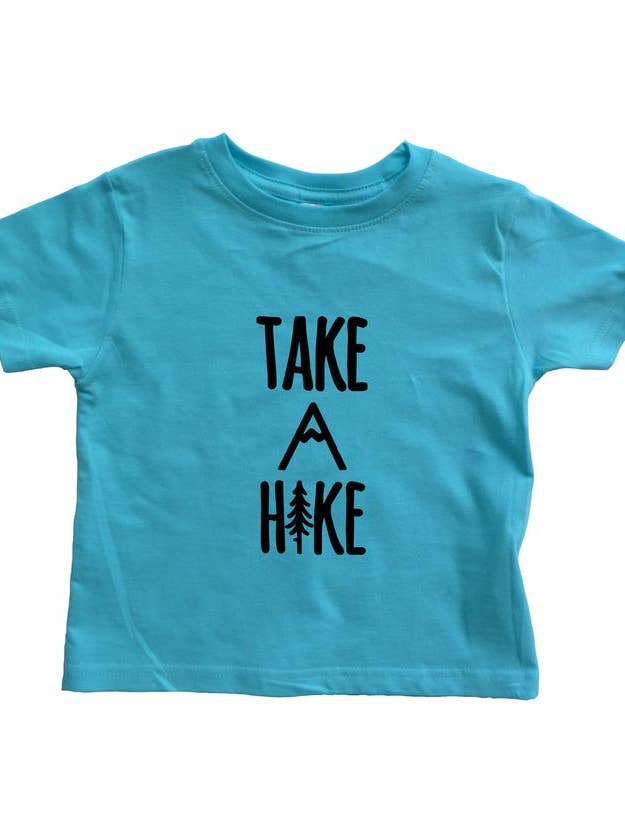 Aqua con Black Take A Hike Toddler Camicia per la vendita all'ingrosso da parte di Outdoorable Apparel