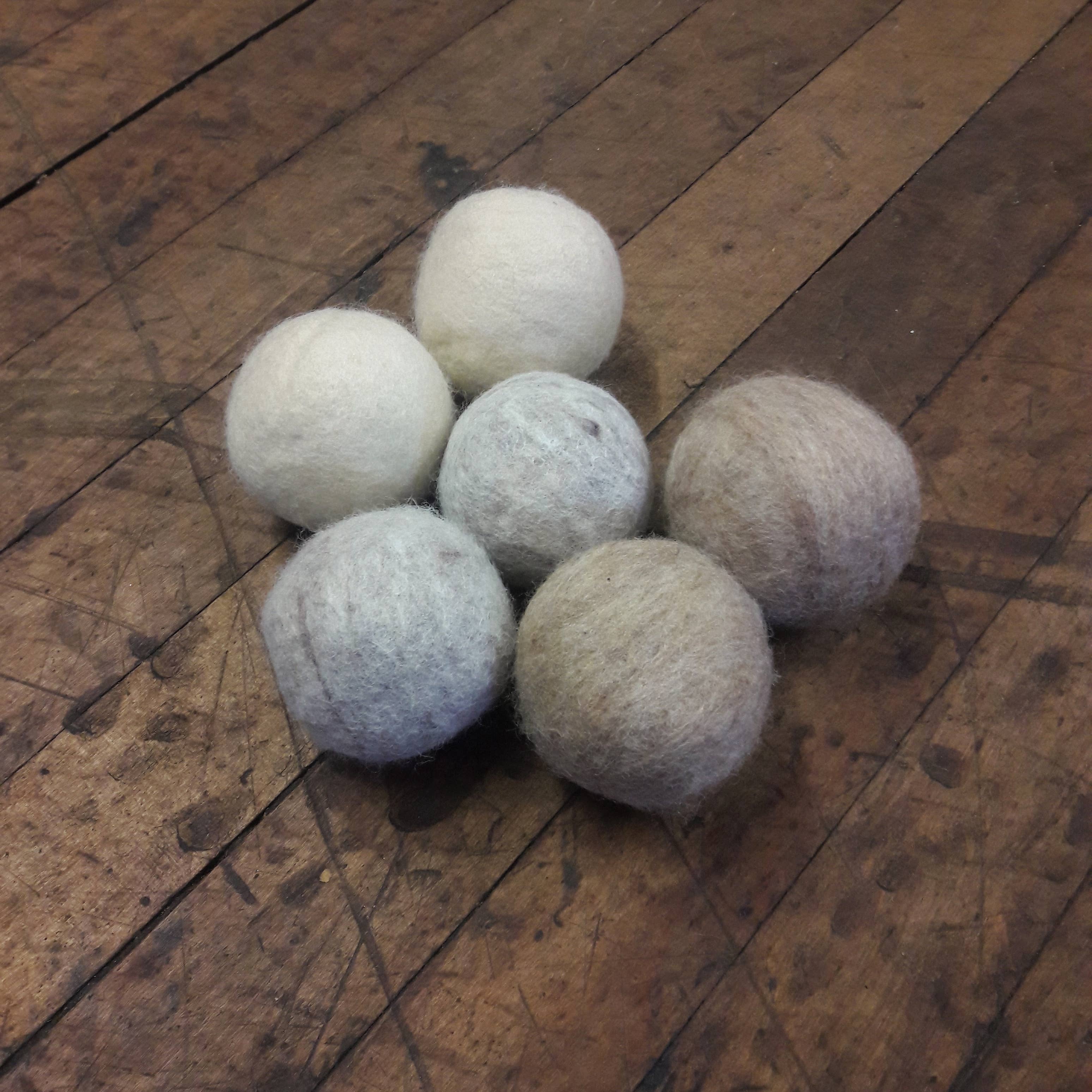 Bog Berry Dryer Balls - Wholesale Dryer Balls - Oatmeals Assortment- set of 6 Wool Dryer Balls zero waste1